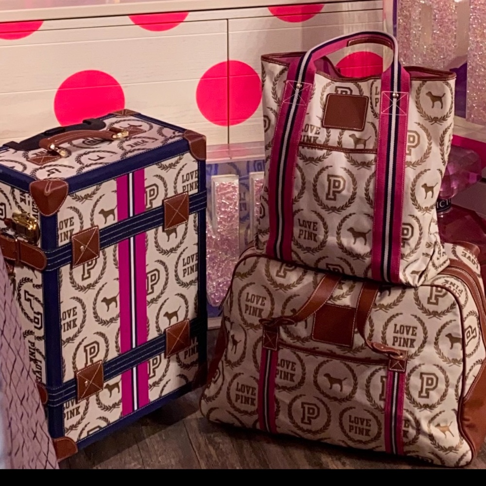 Vintage VS PINK luggage set